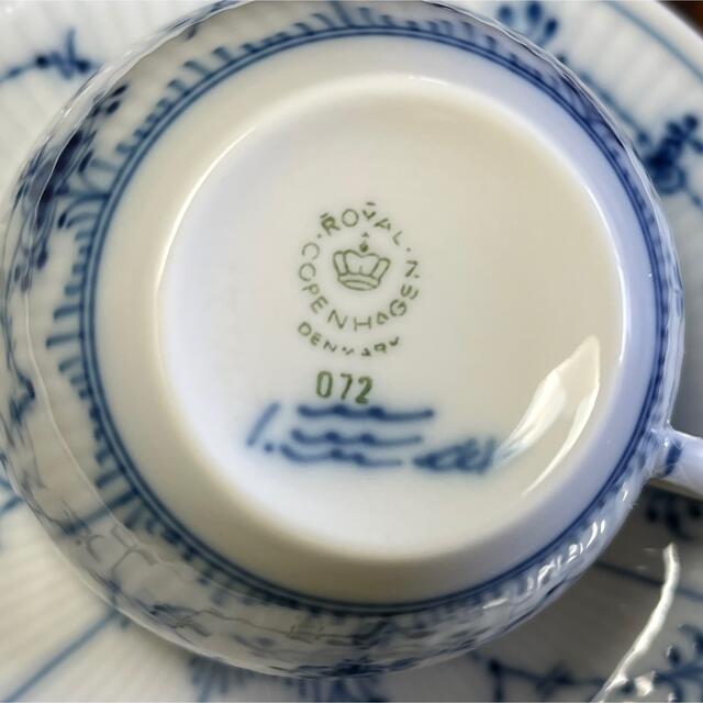 ROYAL COPENHAGEN(ロイヤルコペンハーゲン)のロイヤルコペンハーゲン ブルーフルーテッド　プレイン　カップソーサー　良品 インテリア/住まい/日用品のキッチン/食器(グラス/カップ)の商品写真