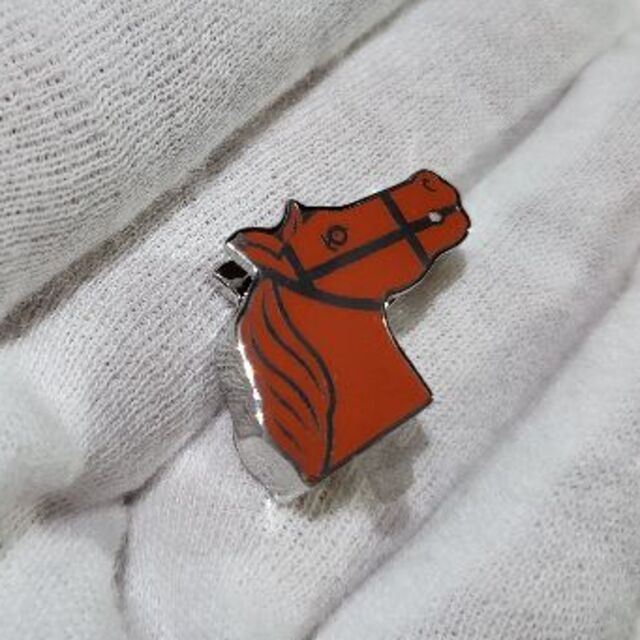 新品 大人気 希少 エルメス ツイリーリング 馬 オレンジ - www