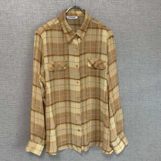 90s ビンテージ　アメリカ古着　古着　アメリカ輸入　used チェックシャツ(シャツ/ブラウス(長袖/七分))