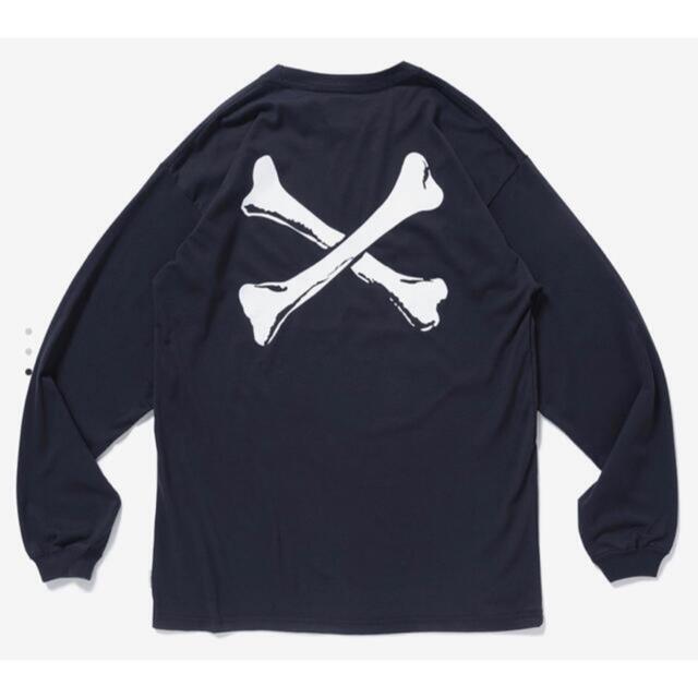 W)taps(ダブルタップス)の黒S wtaps crossbones L/S Tee M ロンT メンズのトップス(Tシャツ/カットソー(七分/長袖))の商品写真