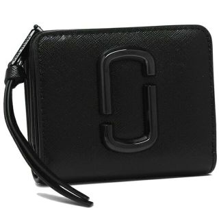 マークジェイコブス(MARC JACOBS)のマークジェイコブス 二つ折り財布 美品 ブラック レディース MARC JACOBS M0014986(財布)