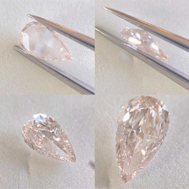 1.019ct 天然ピンクダイヤ FANCY LIGHT ORANGY PINK 7