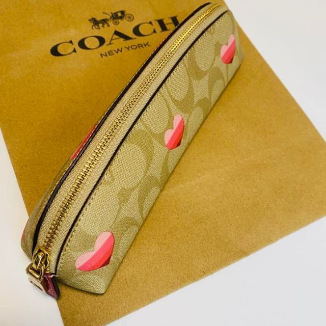 新品　COACH コーチ ペンケース 筆箱 ピンク