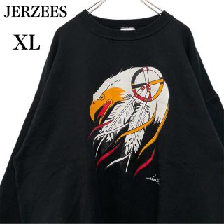 ジャージーズ(JERZEES)のJERZEES ジャージーズ トレーナー スウェット ブラック 長袖 メンズXL(スウェット)