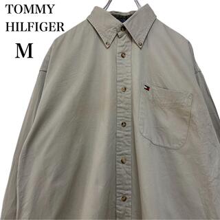 トミーヒルフィガー(TOMMY HILFIGER)のトミーヒルフィガー 長袖シャツ ワンポイント刺繍ロゴ メンズM ヴィンテージ(シャツ)