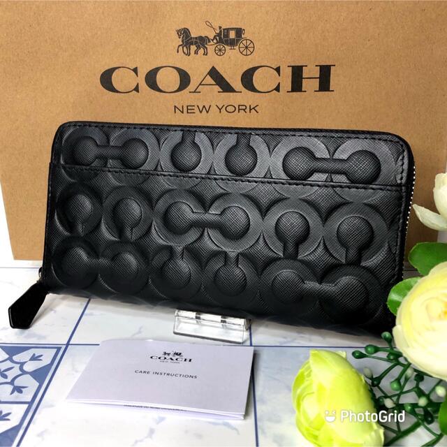 ★  新品　COACH　コーチ長財布　ブラック  長財布