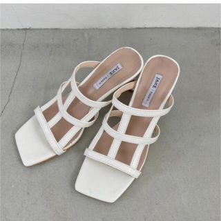 アメリヴィンテージ(Ameri VINTAGE)のwillfully  lattice square toe heel (サンダル)