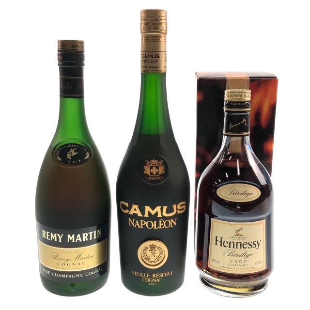 3本 REMY MARTIN Hennessy CAMUS コニャック-