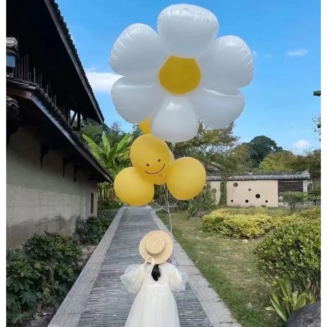 誕生日 風船 デイジーフラワー パーティー バルーン 数字風船