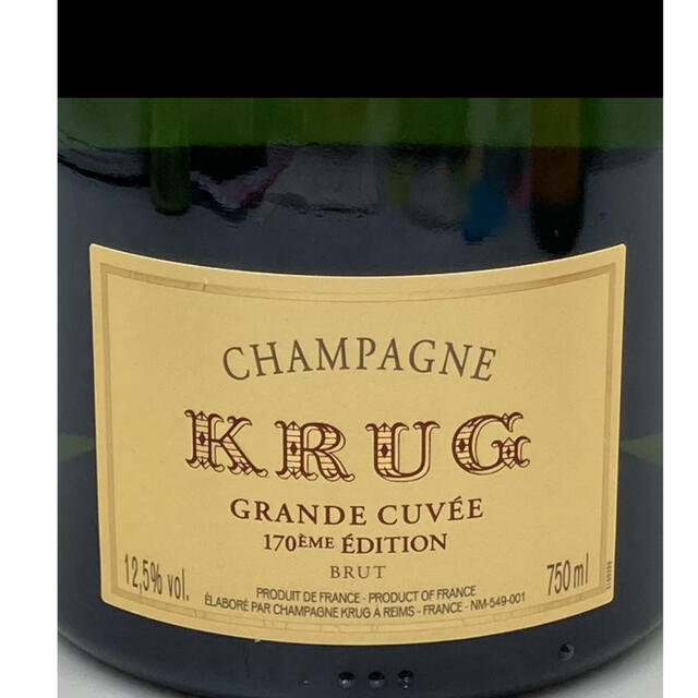 Krug(クリュッグ)のKRUGグランキュヴェ ブリュット 12% 750ml  食品/飲料/酒の酒(シャンパン/スパークリングワイン)の商品写真