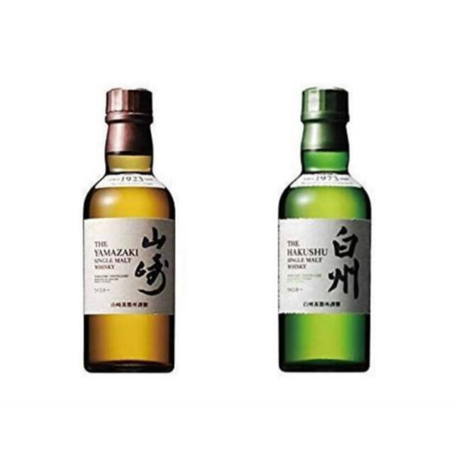 新品、送料込】 山崎、白州 ウイスキー 180ml 6本セット 【メーカー