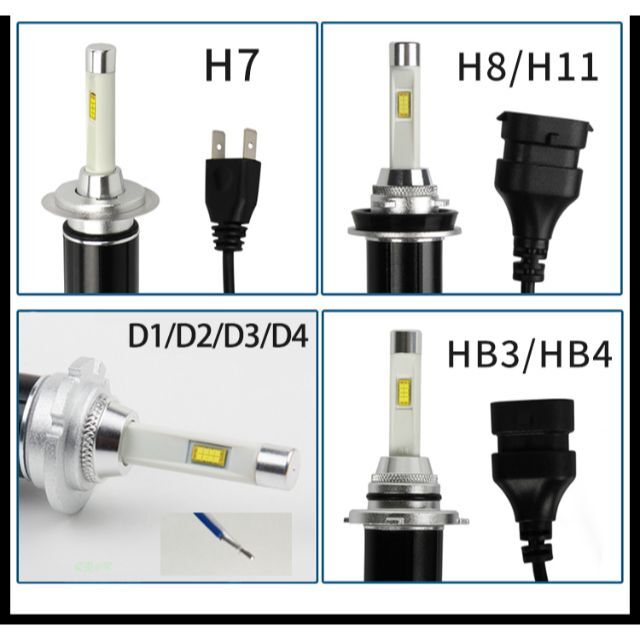ヒートリボン式 LEDヘッドライト12V/24V D2/D4 6000K 9