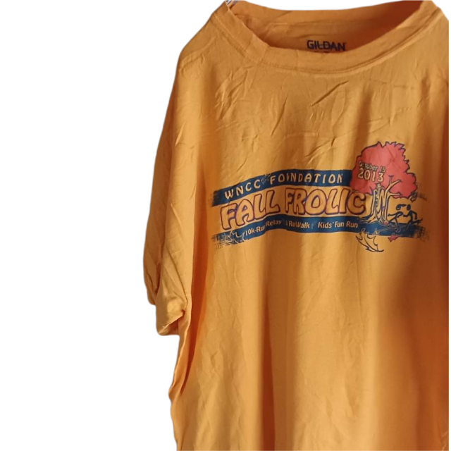 US輸入古着　Jones＆Mitchell　+ GILDANTシャツ　イエロー メンズのトップス(Tシャツ/カットソー(半袖/袖なし))の商品写真