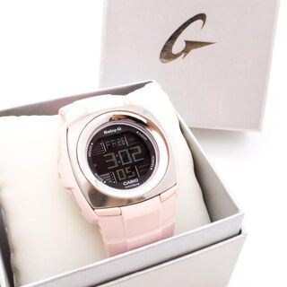 ベビージー(Baby-G)の《美品》BABY-G 腕時計 ピンク 20気圧防水 デジタル カレンダー ライト(腕時計)
