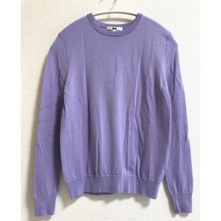 ユニクロ(UNIQLO)のユニクロ　ニット　ラベンダー　Lサイズ(ニット/セーター)