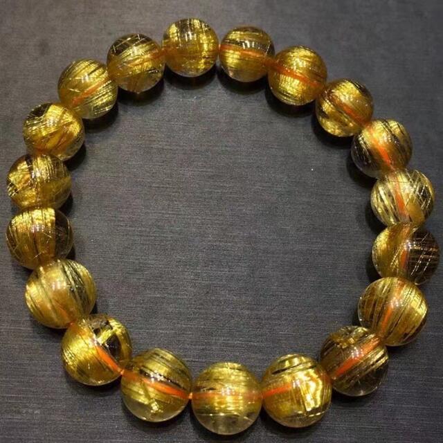 ⭐︎【天然】タイチンルチルクオーツ ブレスレット 10mm | www