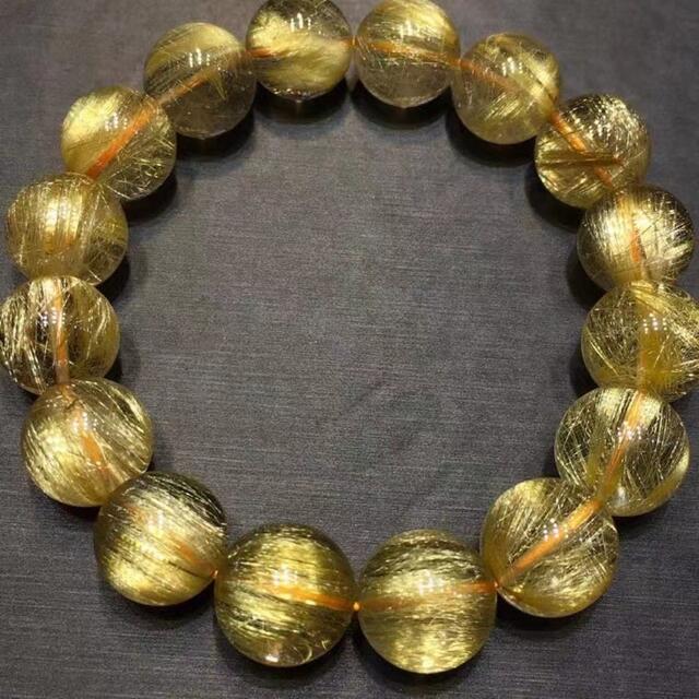 ⭐︎【天然】タイチンルチルクオーツ ブレスレット 13mm