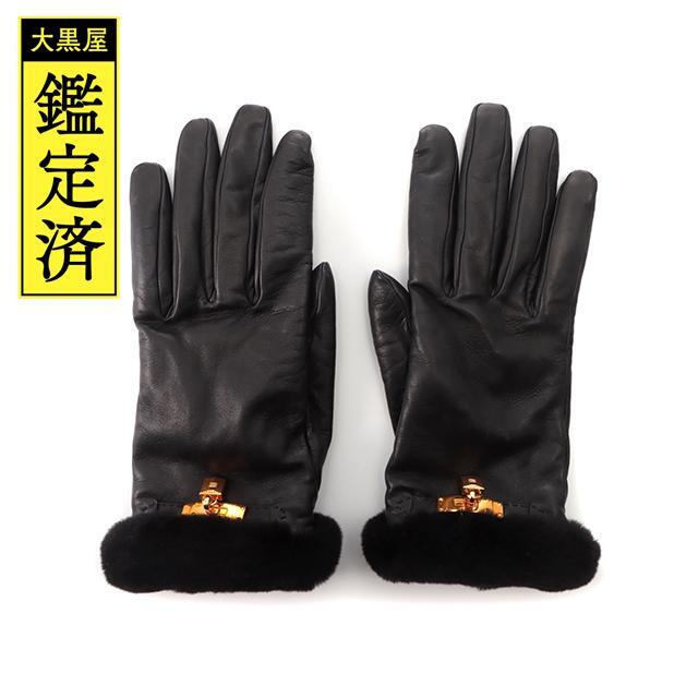 ブランド Hermes - ケリーグローブ 手袋 オンブレ リザード/ラムスキン