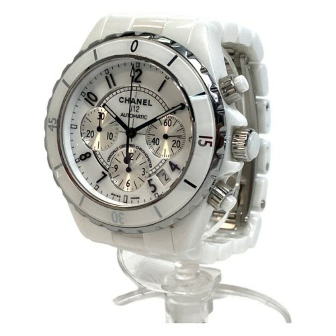 CHANEL(シャネル)のシャネル CHANEL J12 クロノ H1007 自動巻き デイト 腕時計 セラミック ホワイト メンズの時計(腕時計(アナログ))の商品写真