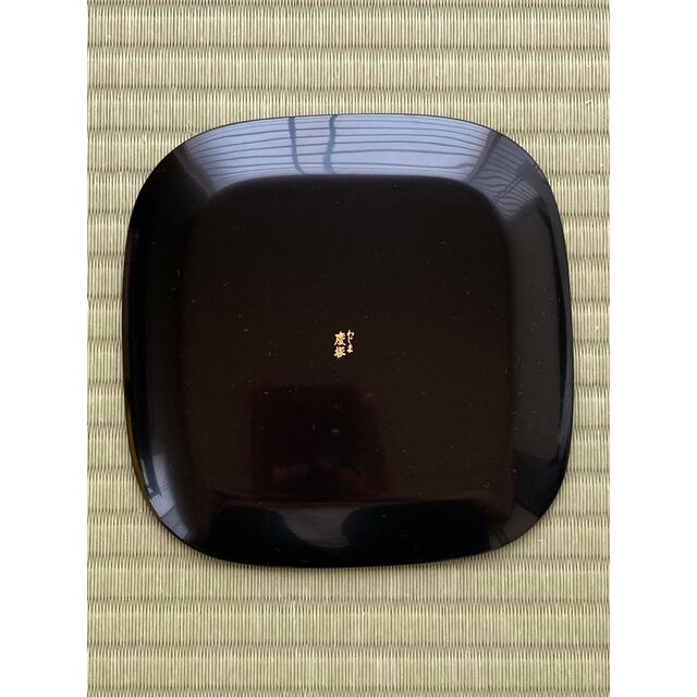 輪島塗】慶塚作・くつわ形銘々皿(朱しだ沈金)五客 輪島塗】慶塚作・くつわ形銘々皿(朱しだ沈金)五客