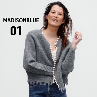 MADISONBLUE - MADISONBLUE マディソンブルー パールダメージカーディガン 01 Sの通販｜ラクマ