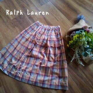 ラルフローレン(Ralph Lauren)のm0209【Ralph Lauren】マドラスチェックスカート（7）(ひざ丈スカート)