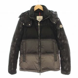 モンクレール(MONCLER)のMONCLER BREITMAN ダウンジャケット カモフラ 迷彩 0 XS 黒(ダウンジャケット)