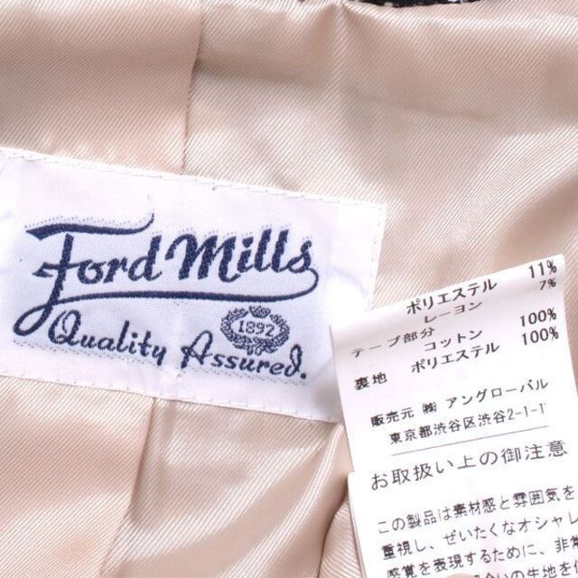 FORDMILLS ノーカラーツイードジャケット フォードミルズ