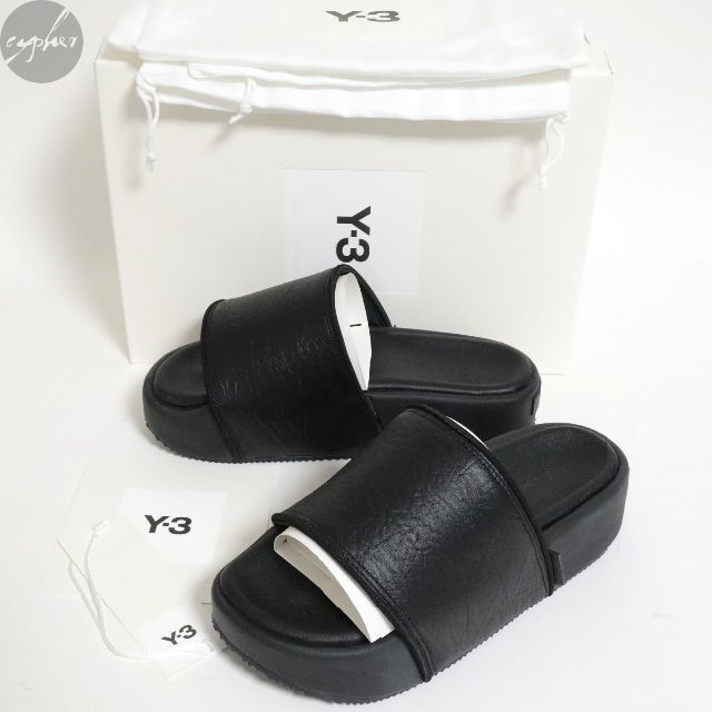 Y-3(ワイスリー)の24.5cm Y-3 ヨウジヤマモト アディダス レザー スライド サンダル レディースの靴/シューズ(サンダル)の商品写真