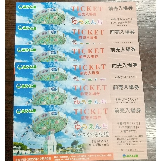 みろくの里 チケット 前売り券 入場券 チケットの施設利用券(遊園地/テーマパーク)の商品写真