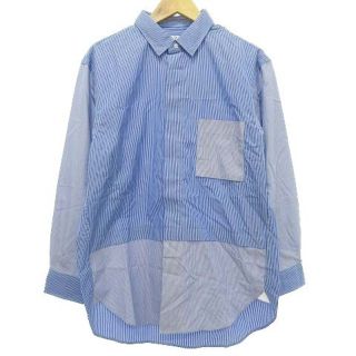 ユニクロ(UNIQLO)のユニクロ +J ジルサンダー スーピマコットン オーバーサイズ シャツ XS 青(シャツ)