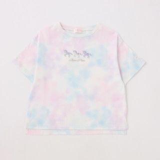 メゾピアノジュニア(mezzo piano junior)のメゾピアノ新品新作タグ付きユニコーンタイダイプリント半袖Ｔシャツ130(Tシャツ/カットソー)