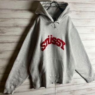 【最高デザイン】 STUSSY パーカー パイルアーチロゴ 入試困難