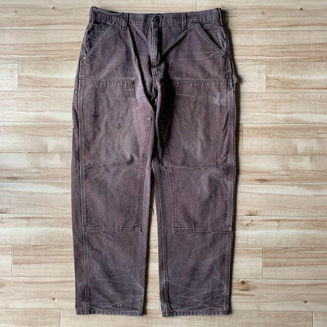 90s Carhartt ペインターパンツ ダブルニー ブラウン 32×34 大人気