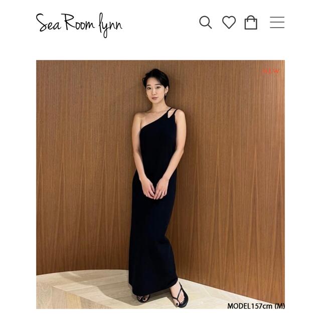 searoomlynn アシンメトリーArt cutニットワンピースS