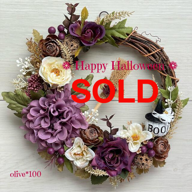 ❁⃘Halloween❁⃘ハロウィンリース＊フラワーリース no.100