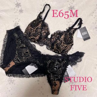 Wacoal - 【新品】スタディオファイブ 38 ブラ ショーツ2枚 E65M BL 月