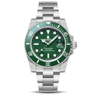 アベイシングエイプ(A BATHING APE)のA BATHING APE TYPE 1 BAPEX GREEN(腕時計(アナログ))