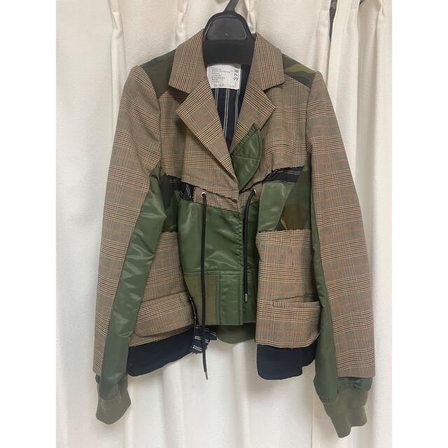 sacai パッチワークジャケットレディース