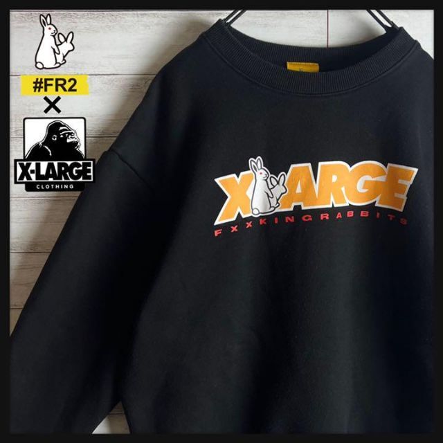 最高デザイン】 FR2 XLARGE 限定コラボ スウェット プリントロゴ-