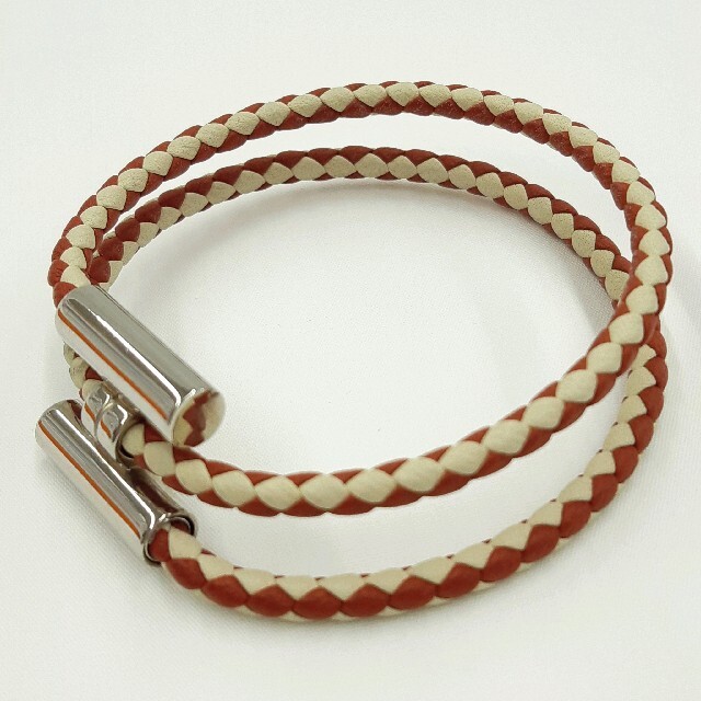 エルメス HERMES トゥルニトレッセ バイカラー ブレスレット 編み込み
