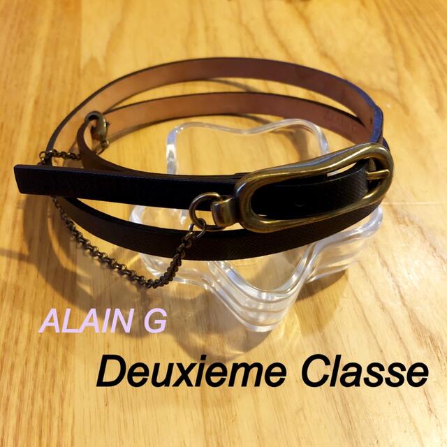 DEUXIEME CLASSE(ドゥーズィエムクラス)のALAIN G チェーン付きベルト レディースのファッション小物(ベルト)の商品写真