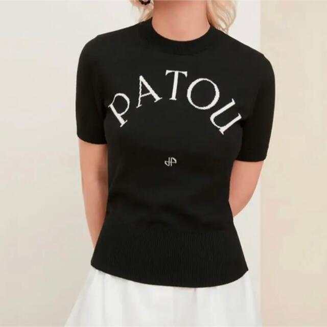 JEAN PATOU(ジャンパトゥ)の【大人気商品♡】patou  パトゥ　ジャガードニットトップ　ブラック レディースのトップス(ニット/セーター)の商品写真