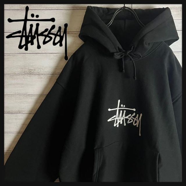 【即完売モデル】 STUSSY パーカー 入手困難 刺繍ロゴ ビックサイズ