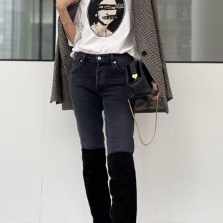 アパルトモンドゥーズィエムクラス(L'Appartement DEUXIEME CLASSE)の 美品🤍Skinny Denim ブラックAサイズ28 (スキニーパンツ)