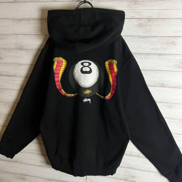 【超希少モデル】STUSSY 8ボール スネーク 奇抜 入手困難 パーカー 美品