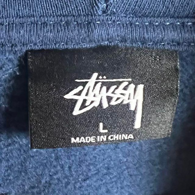 【希少デザイン】STUSSY フィッシュ 魚 センター刺繍ロゴ パーカー 希少 8