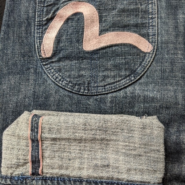 YAMANE EVISU ピンク刺繍 サクラ耳 デニム ジーンズ 36 エヴィス