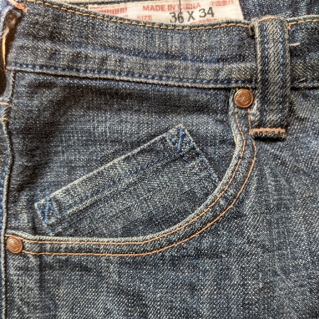 EVISU(エビス)のYAMANE　EVISU　ピンク刺繍　サクラ耳　デニム ジーンズ　36 エヴィス メンズのパンツ(デニム/ジーンズ)の商品写真