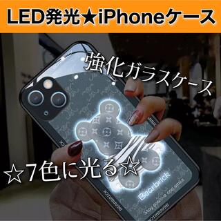韓国 くま iPhoneケース 光る　iPhone 13 プロマックス　ケース (iPhoneケース)